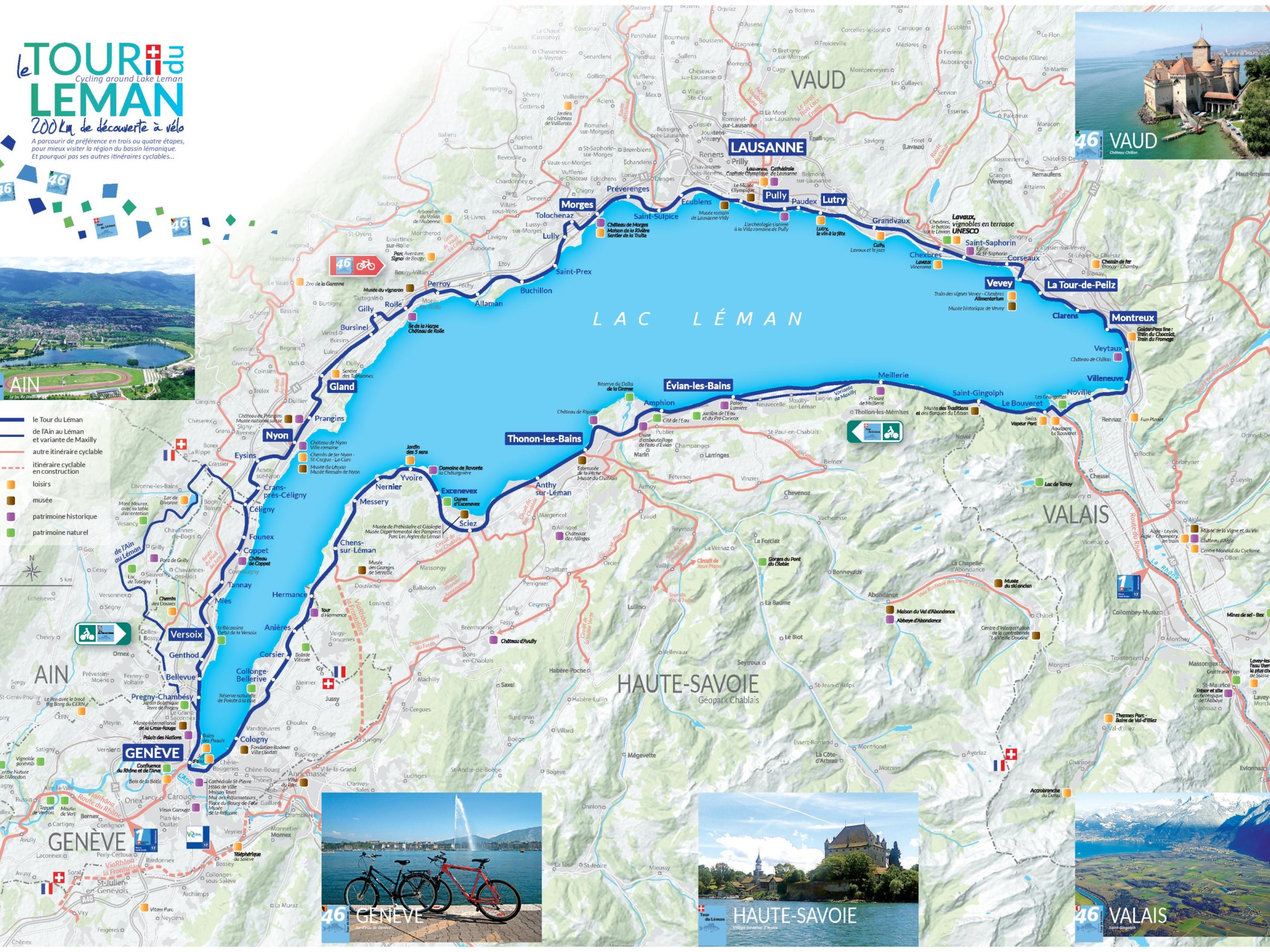 course velo tour du lac leman